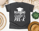 Roaring Into Pre-K White graphic tee in Pepper