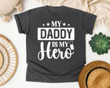 My Daddy Is My Hero White 3 graphic tee in Pepper