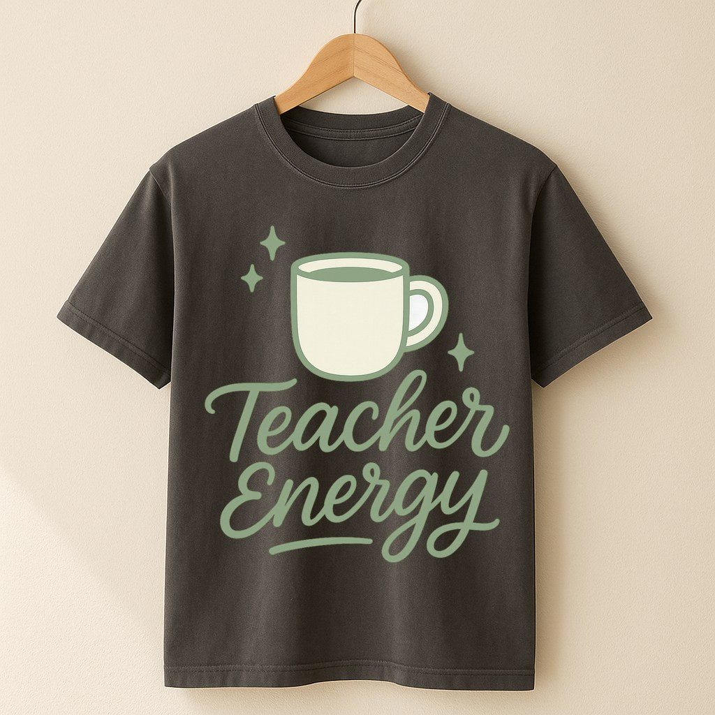 Teacher Energy Tee — Premium Garment-Dyed