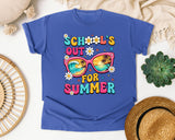School's Out For Summer in Flo Blue Comfort Colors 1717 tee