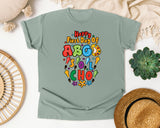 Happy First Day Of School in Bay Comfort Colors 1717 tee