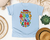 Happy First Day Of School in Chambray Comfort Colors 1717 tee