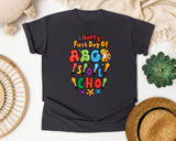 Happy First Day Of School in Graphite Comfort Colors 1717 tee