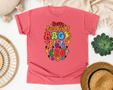 Happy First Day Of School in Watermelon Comfort Colors 1717 tee