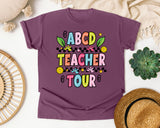 ABCD Teacher Tour in Berry Comfort Colors 1717 tee