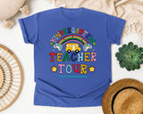 Kindergarten Teacher Tour in Flo Blue Comfort Colors 1717 tee