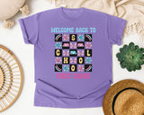 Welcome Back To School First Grade in Violet Comfort Colors 1717 tee