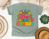 Back To School Bright Letters in Bay Comfort Colors 1717 tee