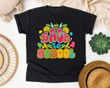 Back To School Bright Letters in Black Comfort Colors 1717 tee