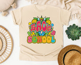 Back To School Bright Letters in Ivory Comfort Colors 1717 tee