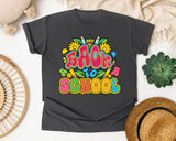 Back To School Bright Letters in Pepper Comfort Colors 1717 tee