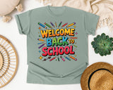 Welcome Back To School Pencils in Bay Comfort Colors 1717 tee