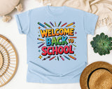 Welcome Back To School Pencils in Chambray Comfort Colors 1717 tee