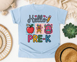 Hello Pre-K in Chambray Comfort Colors 1717 tee