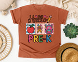 Hello Pre-K in Yam Comfort Colors 1717 tee