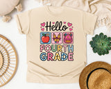 Hello Fourth Grade in Ivory Comfort Colors 1717 tee