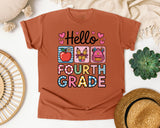 Hello Fourth Grade in Yam Comfort Colors 1717 tee