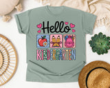 Hello Kindergarten in Bay Comfort Colors 1717 tee