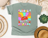 School's Out For Summer Retro in Bay Comfort Colors 1717 tee