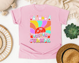 School's Out For Summer Retro in Blossom Comfort Colors 1717 tee