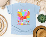 School's Out For Summer Retro in Chambray Comfort Colors 1717 tee