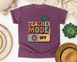 Teacher Mode Off in Berry Comfort Colors 1717 tee
