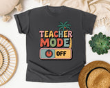 Teacher Mode Off in Pepper Comfort Colors 1717 tee