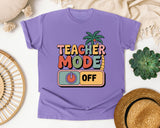 Teacher Mode Off in Violet Comfort Colors 1717 tee