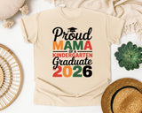 Proud Mama Of A Kindergarten Graduate 2026 in Ivory Comfort Colors 1717 tee