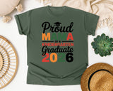 Proud Mama Of A Kindergarten Graduate 2026 in Moss Comfort Colors 1717 tee