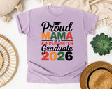 Proud Mama Of A Kindergarten Graduate 2026 in Orchid Comfort Colors 1717 tee