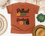 Proud Mama Of A Kindergarten Graduate 2026 in Yam Comfort Colors 1717 tee