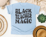 Black Teacher Magic in Chambray Comfort Colors 1717 tee
