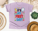 It's My First Day in Orchid Comfort Colors 1717 tee