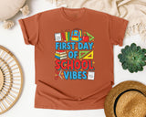 First Day Of School Vibes in Yam Comfort Colors 1717 tee
