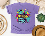 Back To School Back To Cool in Violet Comfort Colors 1717 tee