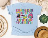 Kindergarten Cutie Reporting For Duty in Chambray Comfort Colors 1717 tee