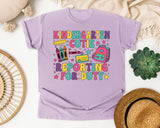 Kindergarten Cutie Reporting For Duty in Orchid Comfort Colors 1717 tee