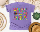 Kindergarten Cutie Reporting For Duty in Violet Comfort Colors 1717 tee