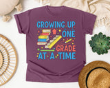 Growing Up One Grade At A Time in Berry Comfort Colors 1717 tee