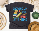Growing Up One Grade At A Time in Graphite Comfort Colors 1717 tee