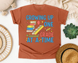 Growing Up One Grade At A Time in Yam Comfort Colors 1717 tee