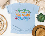 New Year New Grade New Me in Chambray Comfort Colors 1717 tee