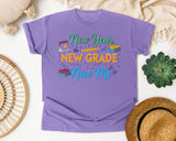 New Year New Grade New Me in Violet Comfort Colors 1717 tee