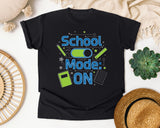School Mode On in Black Comfort Colors 1717 tee