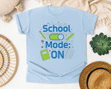 School Mode On in Chambray Comfort Colors 1717 tee