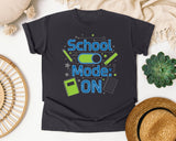 School Mode On in Graphite Comfort Colors 1717 tee