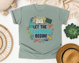 Let The Learning Begin in Bay Comfort Colors 1717 tee