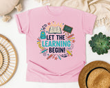 Let The Learning Begin in Blossom Comfort Colors 1717 tee
