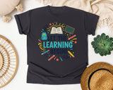 Let The Learning Begin in Graphite Comfort Colors 1717 tee